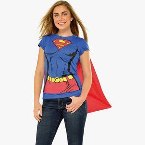 DC Comics Super-Girl T-Shirt With Cape Costume